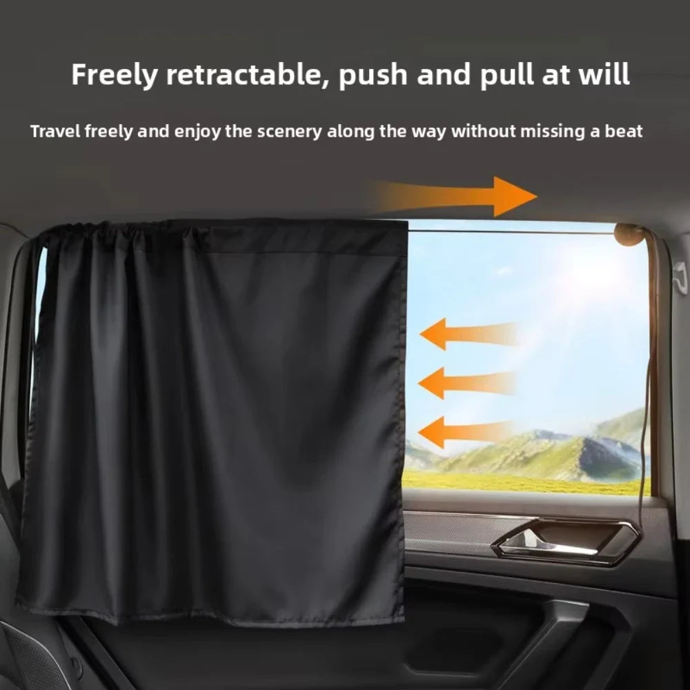 Car Window Sunshade – UV Protection Side Curtain for Kids