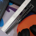 Butterfly Knife Comb – Foldable Stainless Steel Beard Grooming