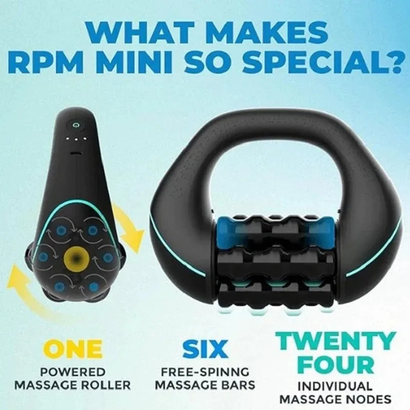 Mini Rolling Percussive Massager | 3-Speed Rechargeable Body Massager