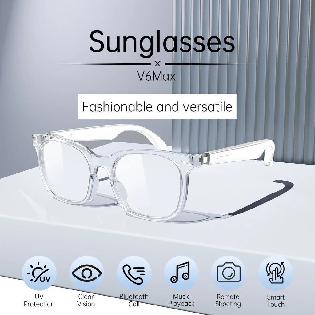 Smart Glasses Bluetooth Anti Blue Photochromic Listen Music Calls