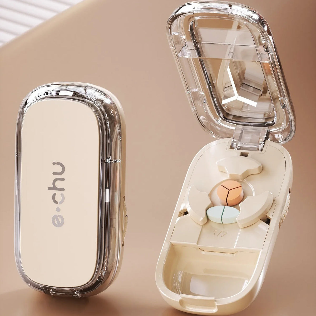 Multi-Functional Pill Cutter & Storage Box | 1/4, 1/3, 1/2 Split
