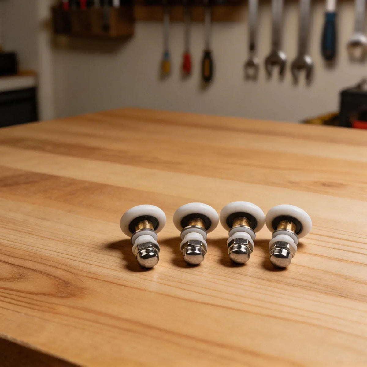 Sliding Shower Door Rollers Brass Center Replacement – Set of 4
