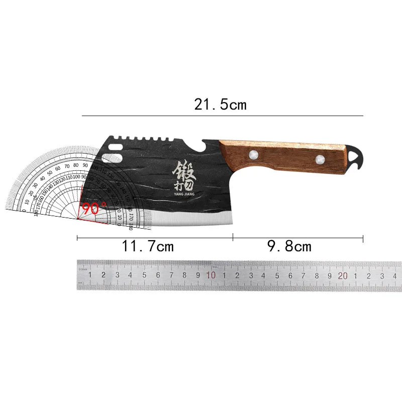 PLYS Forged Stainless Steel Chef Knife – Solid Wood Handle