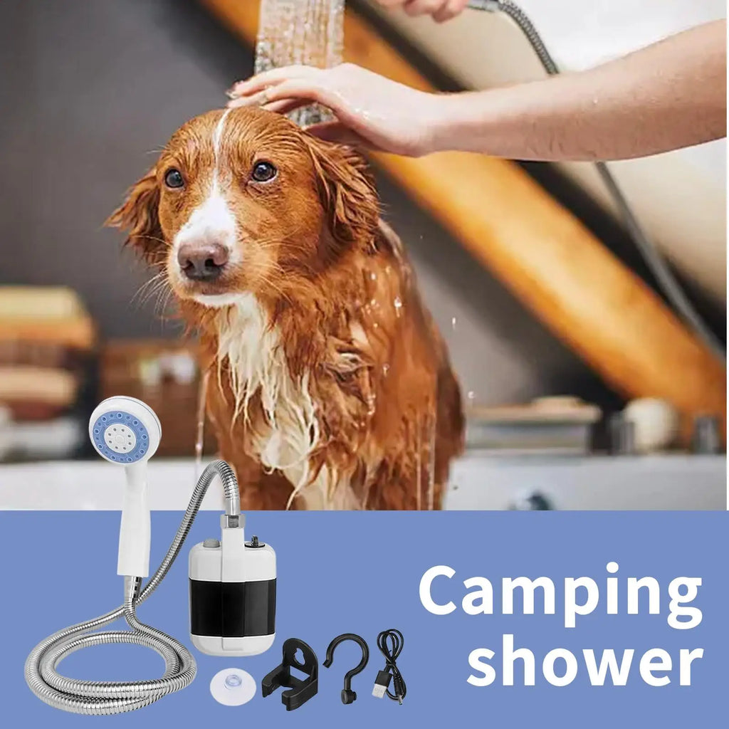 Camping Shower Rechargeable Outdoor Handheld Pet Washing Device