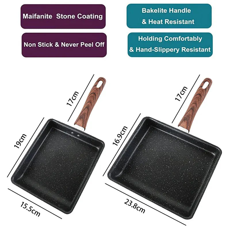 Nonstick Cast Iron Tamagoyaki Pan – Japanese Omelette Egg Pan