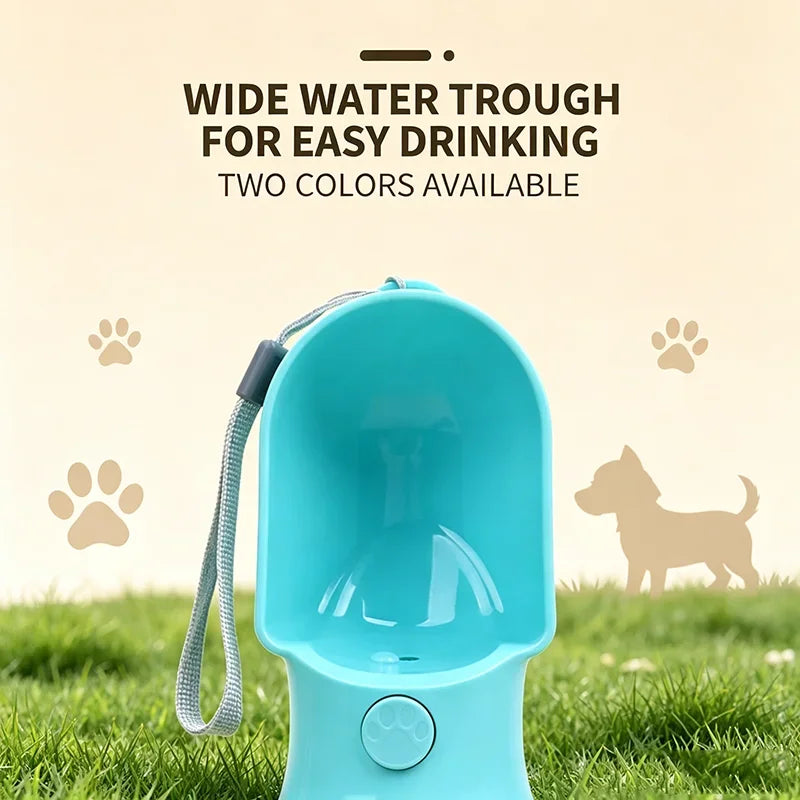 Portable Dog & Cat Water Bottle with Food Storage | Travel Pet Bowl