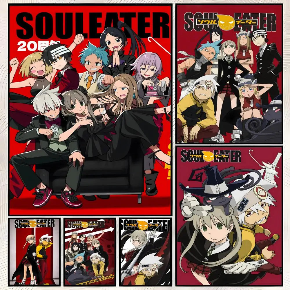 Soul Eater Anime Poster – Self-Stick HD PVC Waterproof Wall Art
