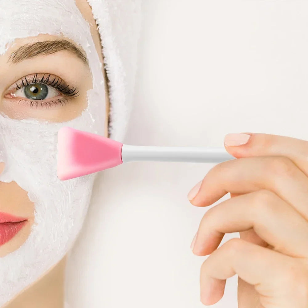 Double-Head Silicone Face Mask Brush & Spatula Applicator