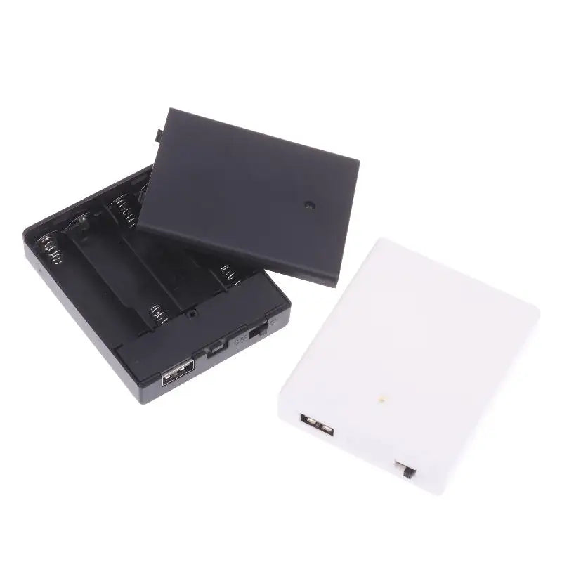 78 64 Portable USB Power Supply Battery Box Mini 4AA Holder Storage