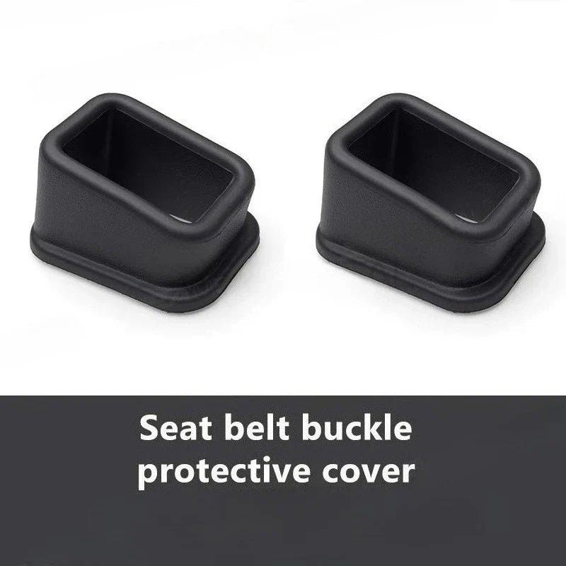 2-Pack Silicone Seat Belt Buckle Holder & Anti-Slip Slot Fixer