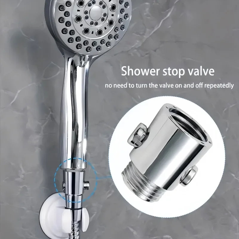 One-Button Shower Head Shut-Off Valve | Water Flow Stop Switch