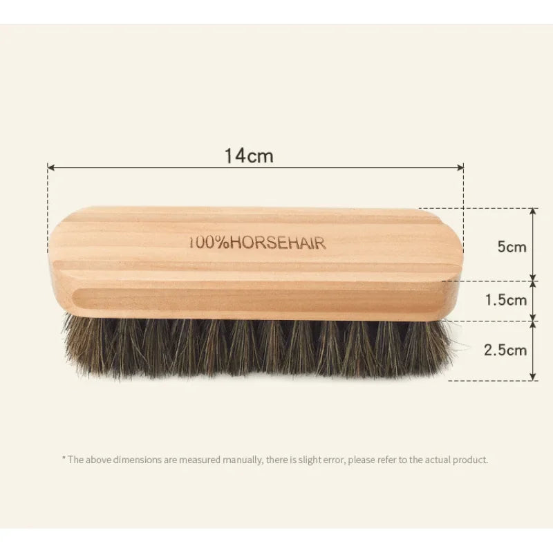 Genuine Horsehair Car Detailing Brush – Wooden Handle
