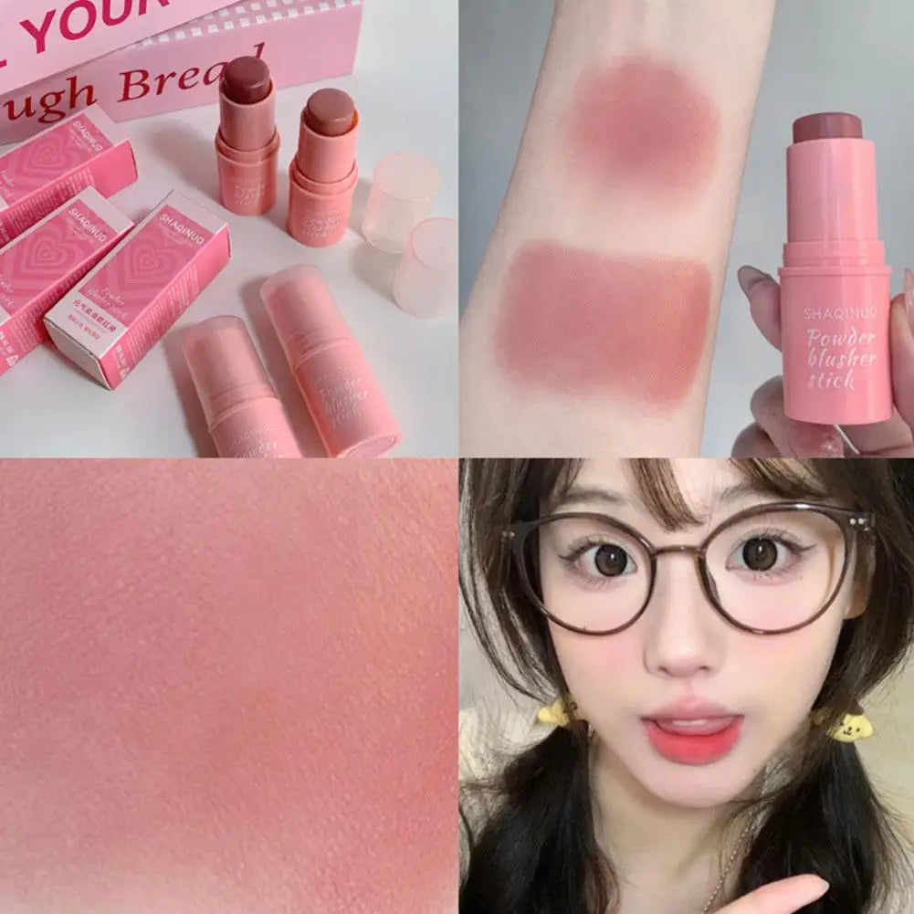 Dual-Use Blush & Lip Stick – Waterproof Powder Blusher