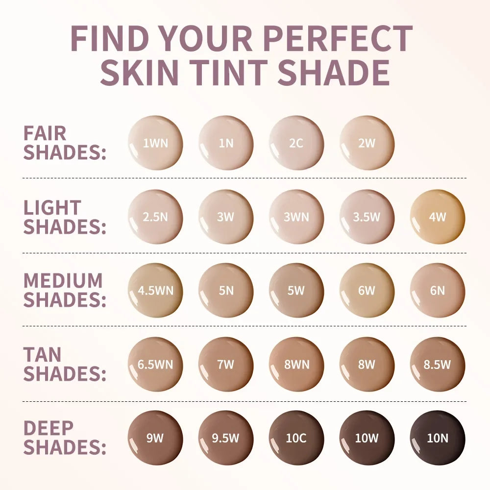 Skin Tint Liquid Foundation – 24 Shades, Natural & Hydrating
