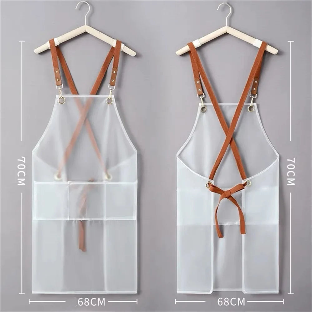 Apron Waterproof Oil-proof Strap Fashionable Korean-style Overalls