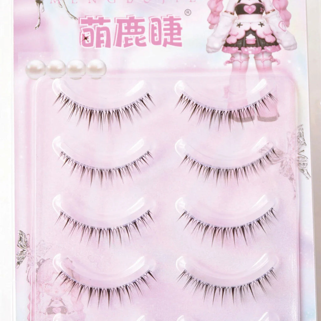Natural Wispy Cat Eye False Lashes – 3D Strip Lashes 5 Pairs