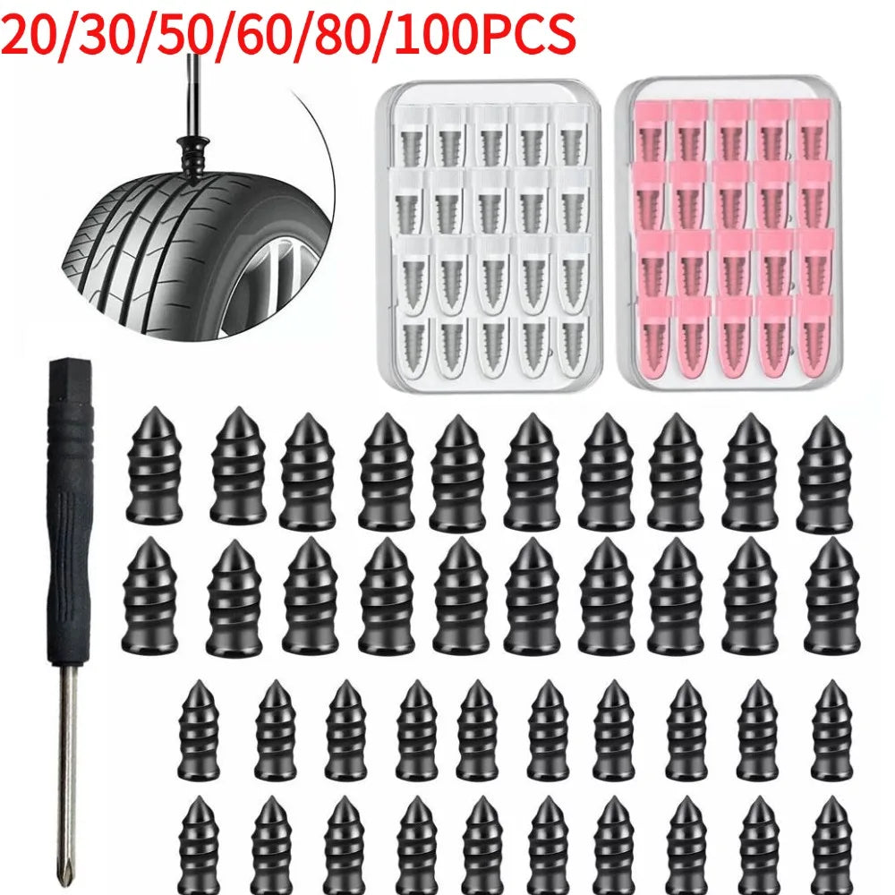 Vacuum Tire Puncture Repair Screwdriver Storage Box Self-service Plug