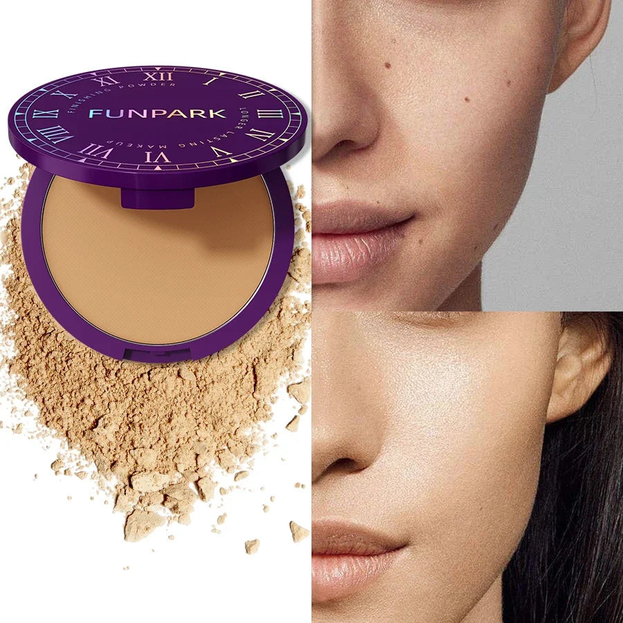 FUNPARK Matte Pressed Powder Foundation – 5 Shades Full Coverage