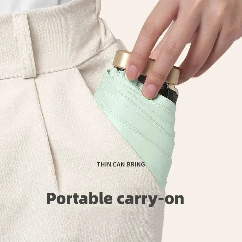 Mini UV Folding Pocket Parasol | Compact Sun & Rain Umbrella