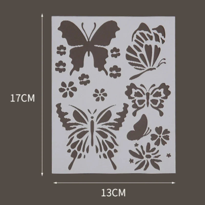 Floral Painting Templates Children Flower Leaf Butterfly DIY Drawing