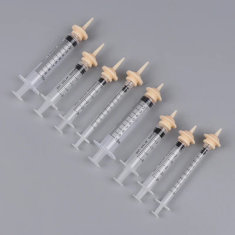Pet Oral Syringe Feeder with Silicone Nipple | Puppy Kitten