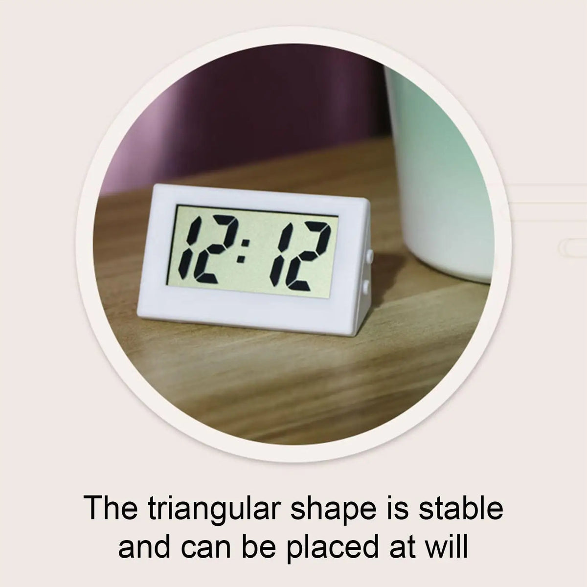 Compact Battery-Operated LED Digital Desk Clock | Mini Display
