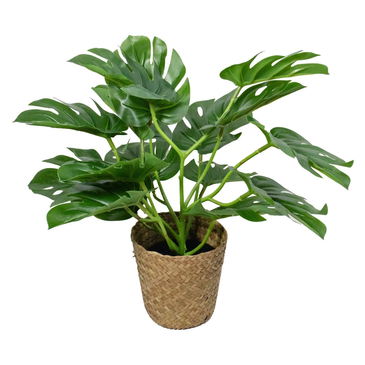 Artificial Monstera Leaf Faux Potted Plant | Realistic Decor