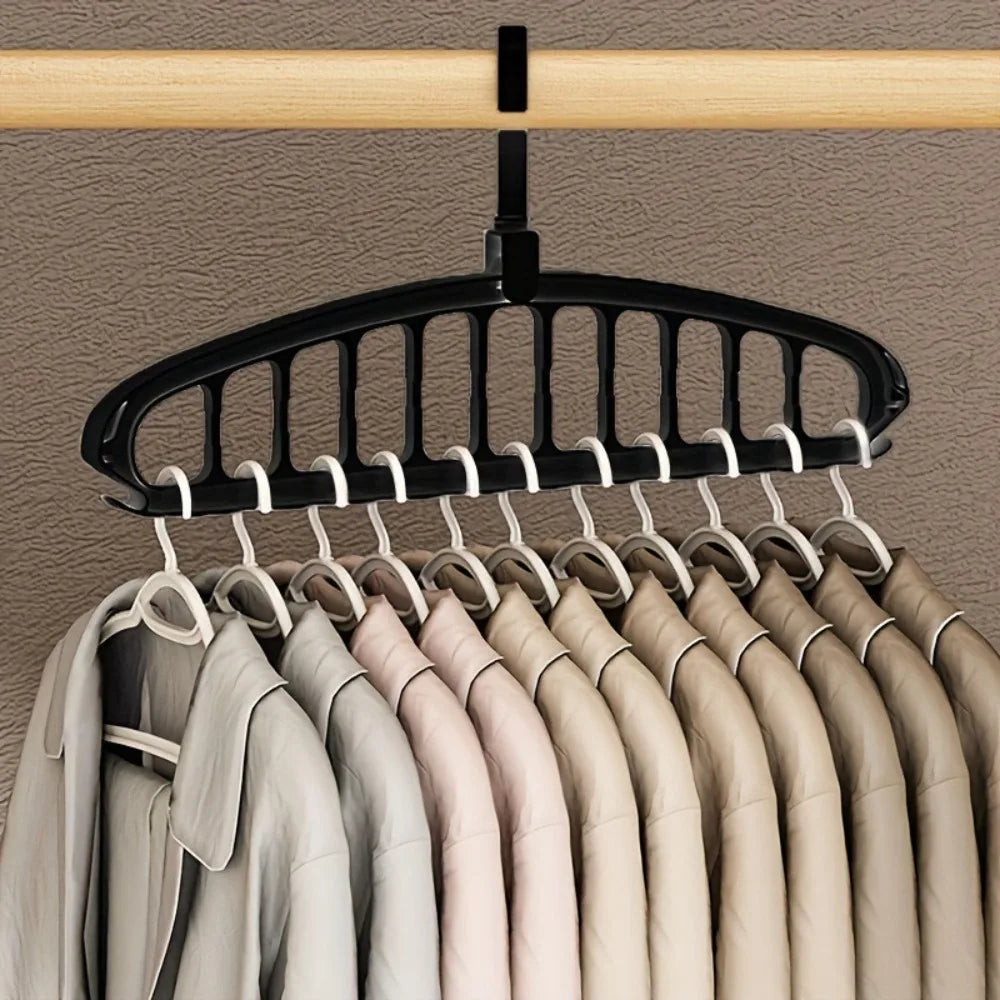 4-Pack Rotatable Multi-Hole Clothes Hanger | Space-Saving Rack