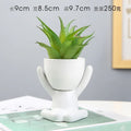Creative Cute Imitation Humanoid Ceramic Flower Pot Succulent Planter