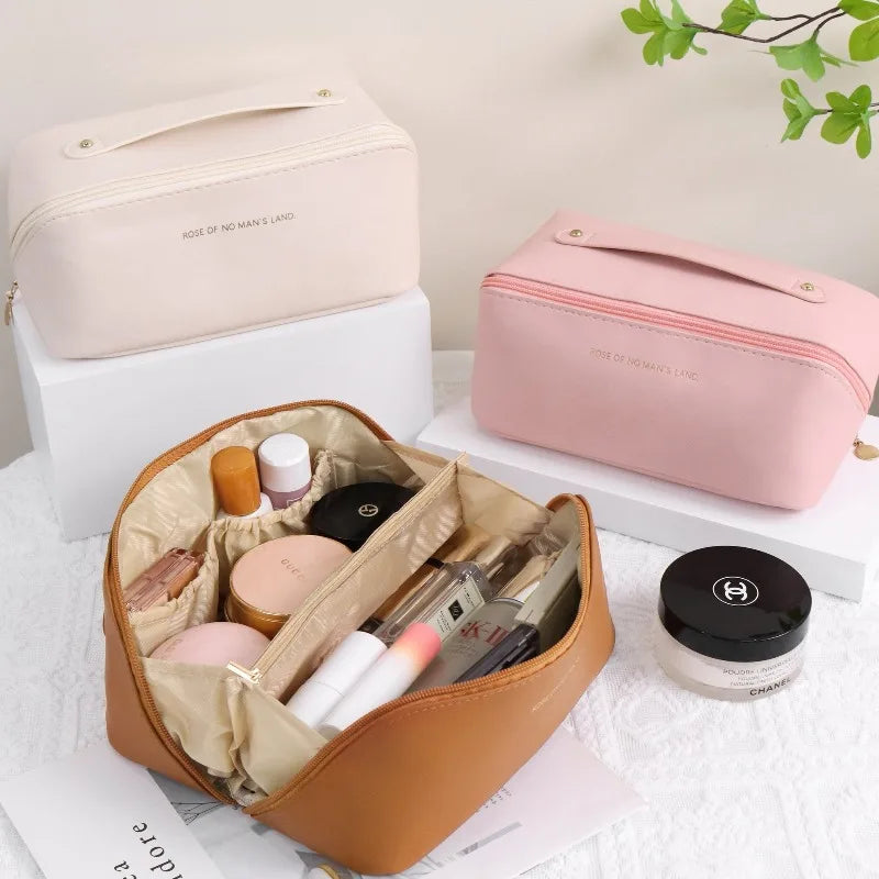 PU Pillow Travel Makeup Bag – Large Capacity Cosmetic Organizer