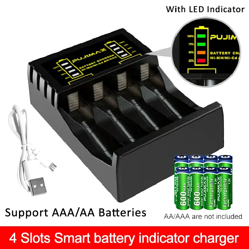 18650 Battery Charger – 1/2/4 Slot Smart Li-ion Charger