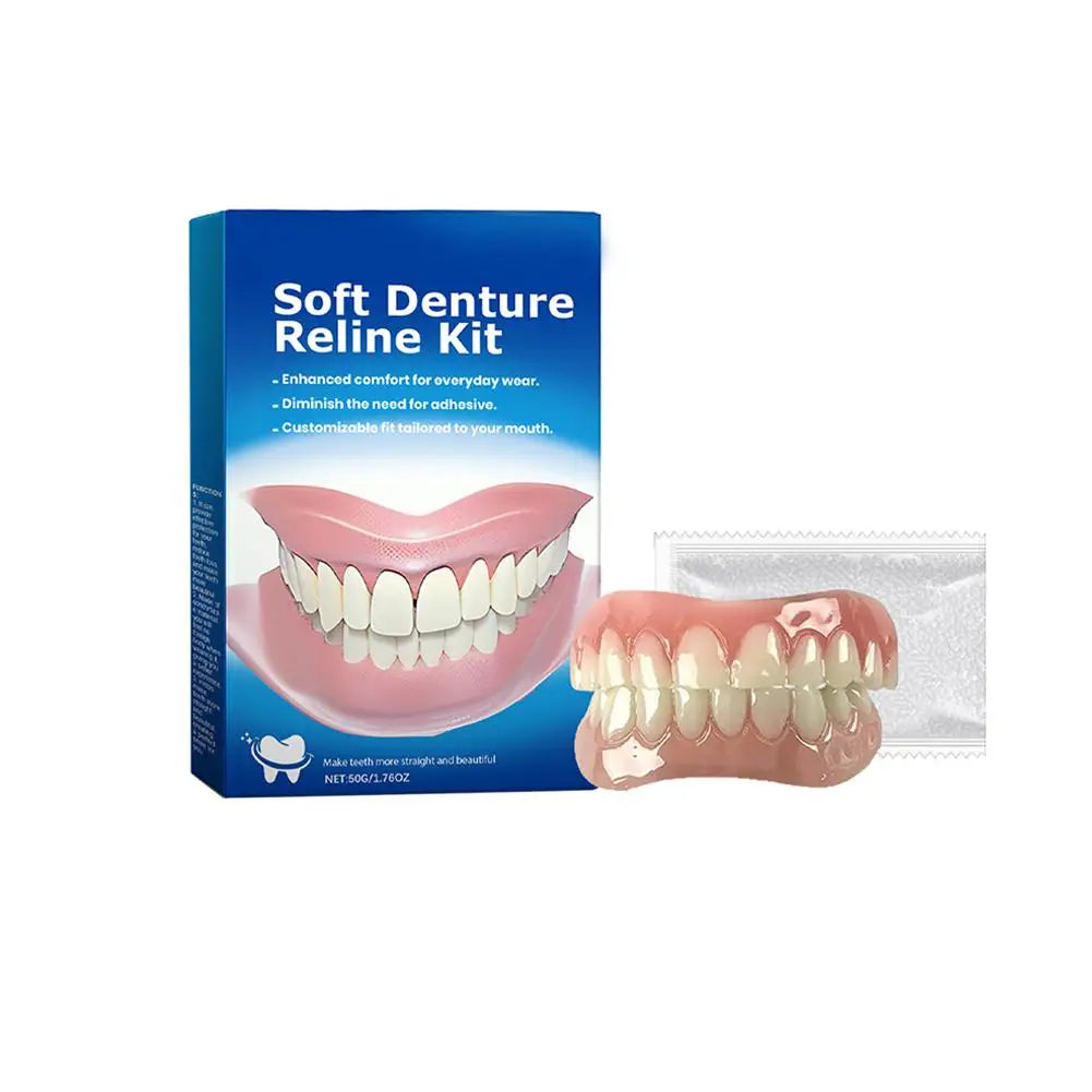 Soft Silicone Denture Reline Kit – Upper & Lower | Men & Women