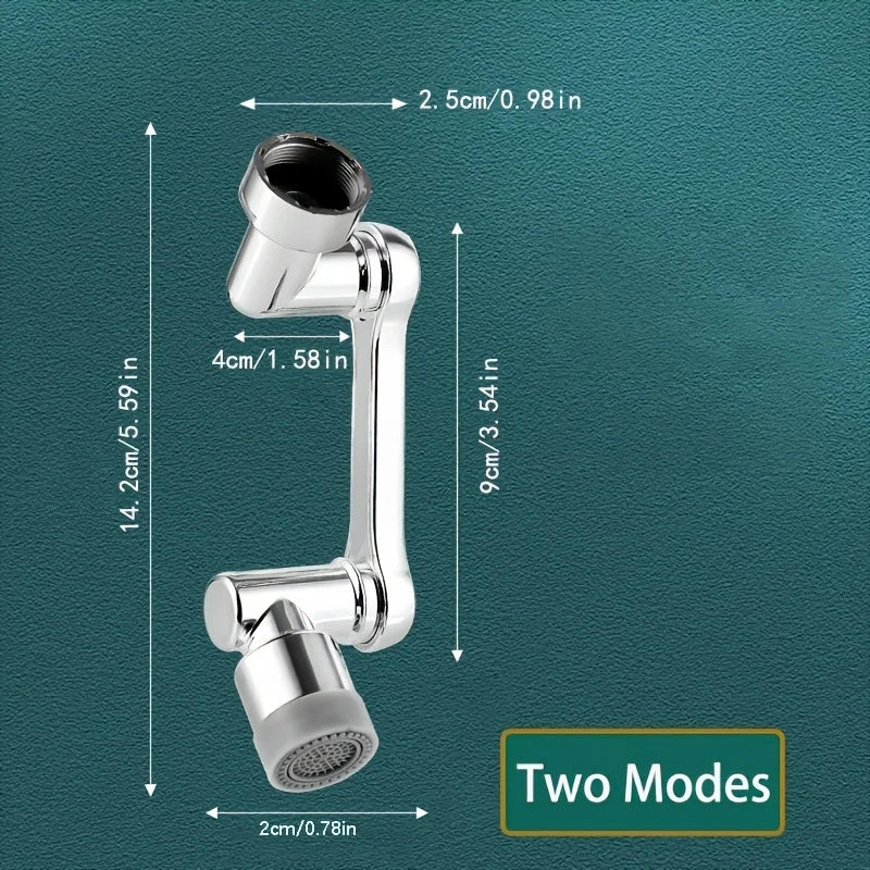 No-splash Faucet Extender 1080-Degree Swivel Spout Adjustable Arm