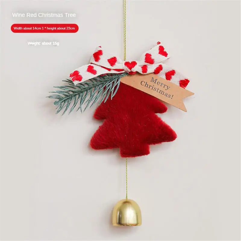 Plush Christmas Bell Pendant – Nordic Style Xmas Tree Ornament