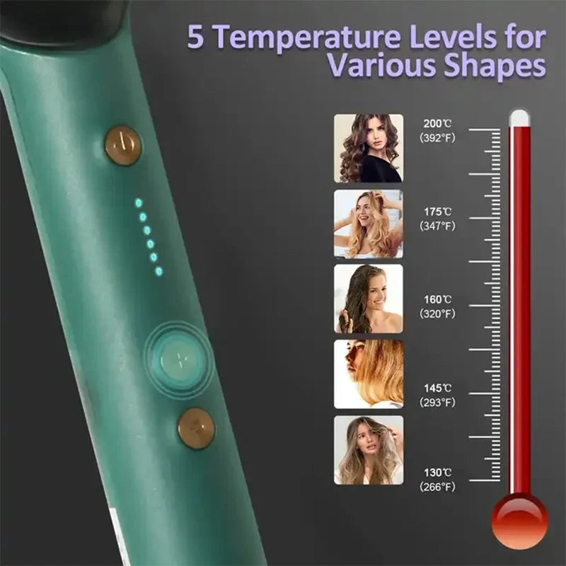 2-in-1 Ceramic Hair Straightener Brush | Negative Ion Hot Comb