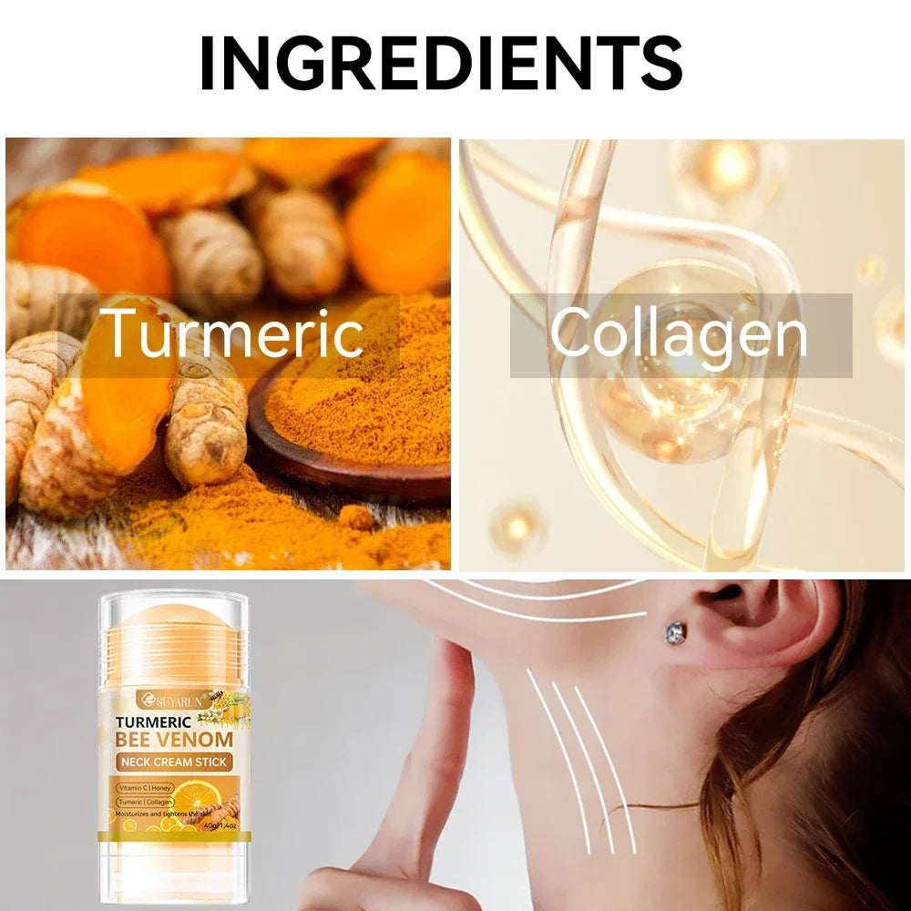 SUYARUN Turmeric Bee Venom Neck Firming Cream Stick – 40g