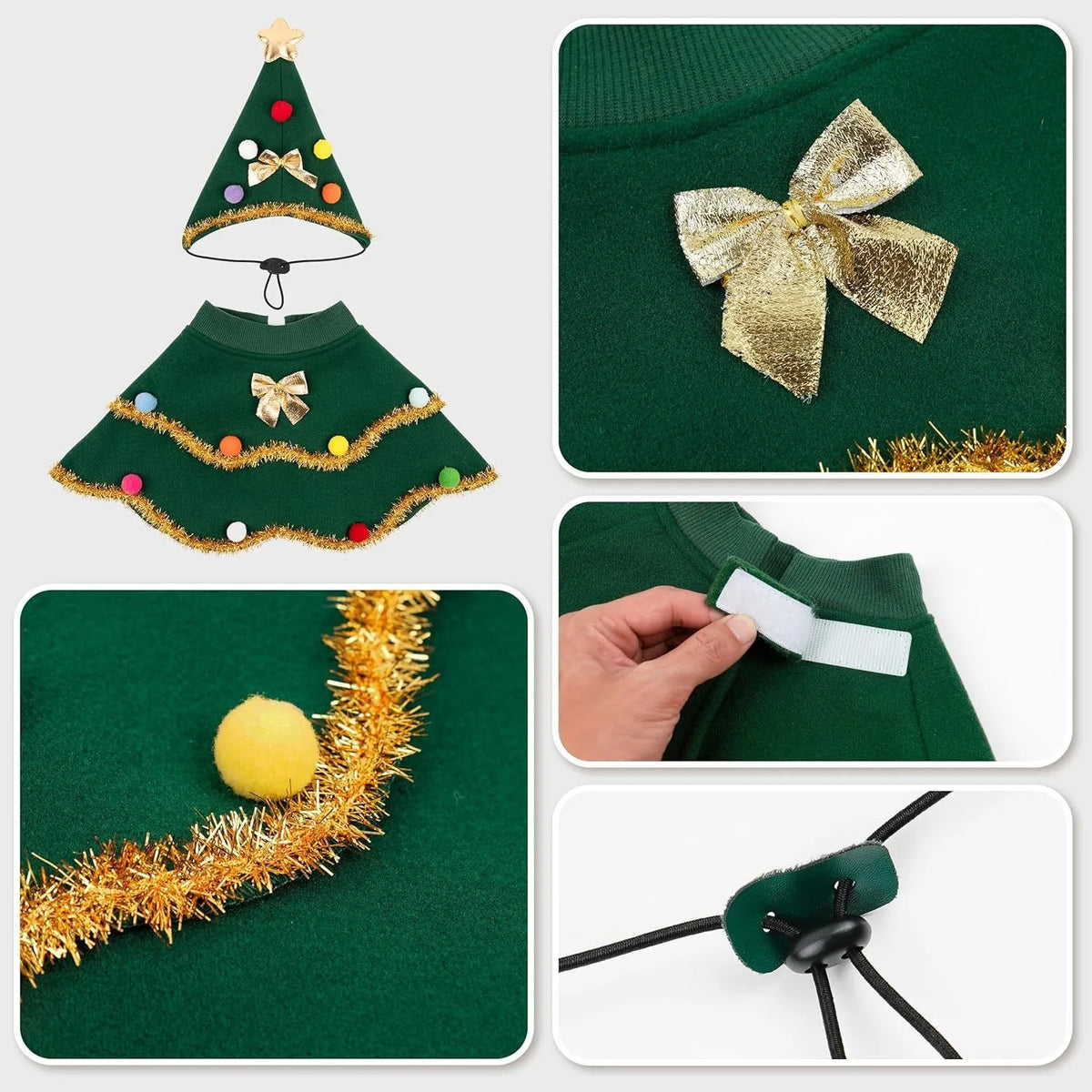 Dog Christmas Cape Cute Cat Costume Role-playing Party