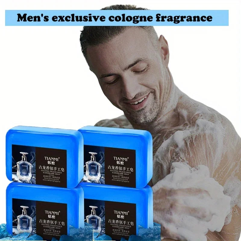 Men's 3-in-1 Cologne Soap Bar – Hair, Face & Body (2 Pack)