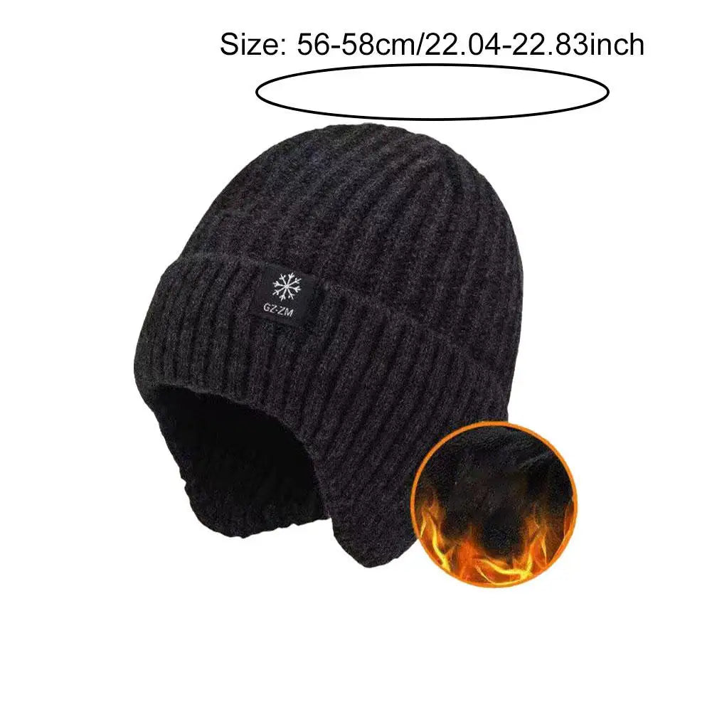 Winter Keep Warm Knitted Fabric Hat Adult Unisex Skullies Beanies