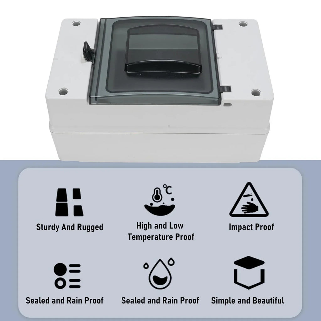 DC Circuit Breaker Box IP66 Rain Proof Plastic Outdoor Distribution