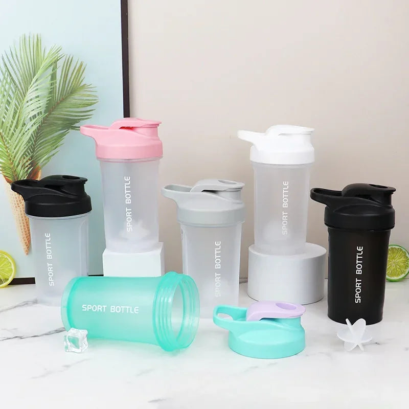 Portable Protein Powder Shaker Bottle Leak Proof Water Gym Outdoor