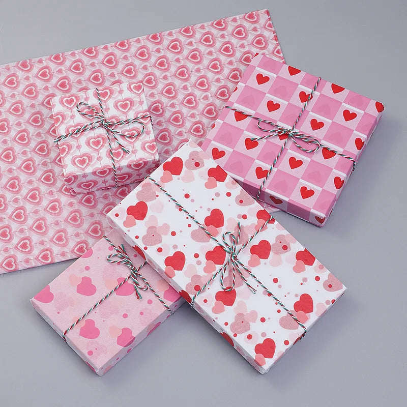 Valentine's Day Love Printing Snow Pear Paper 50X35CM Flowers Wrapping