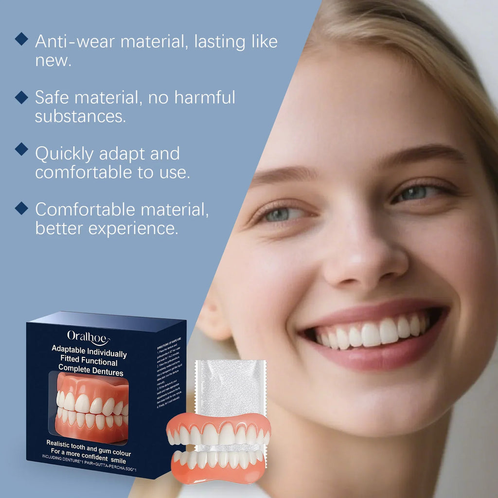 Temporary Silicone Denture Kit – Fake Teeth Whitening Cover