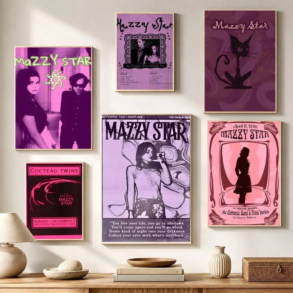Mazzy Star Poster HD Waterproof PVC Wall Sticker | Music Décor