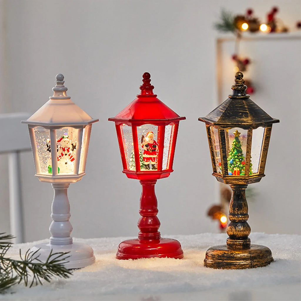Christmas Snow Globe Lamp with Music & LED Light – Santa Scene