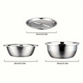 3-Piece Stainless Steel Multifunctional Strainer Mixing Bowl Washing