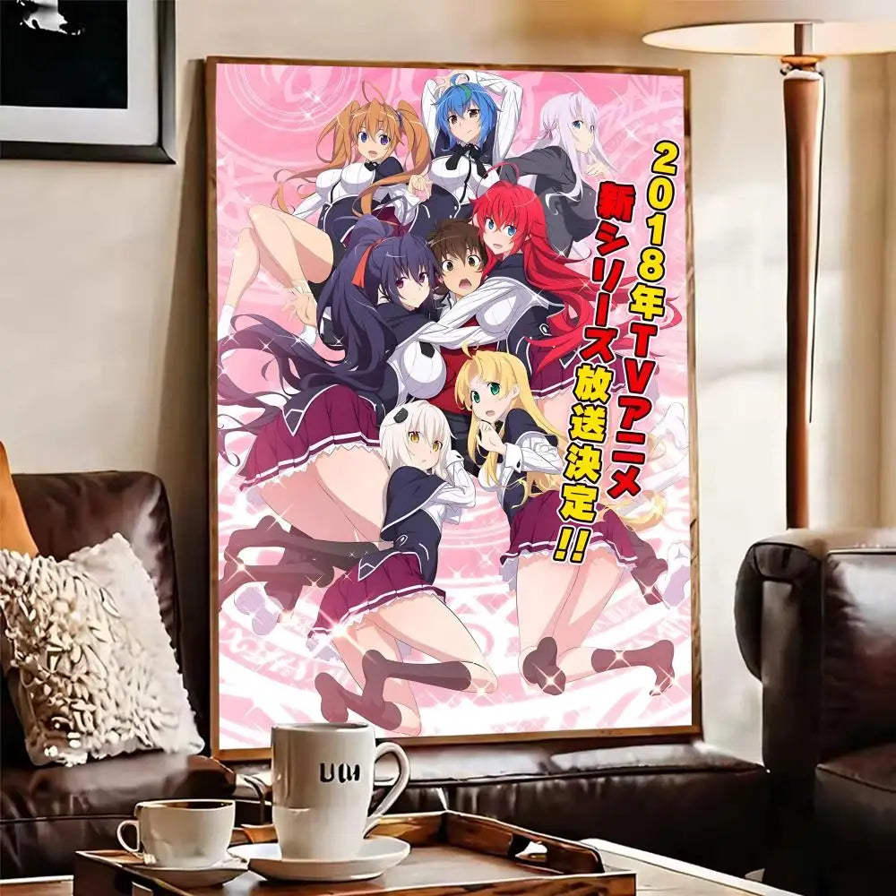 Anime High School DxD Unframed Canvas Wall Art Poster
