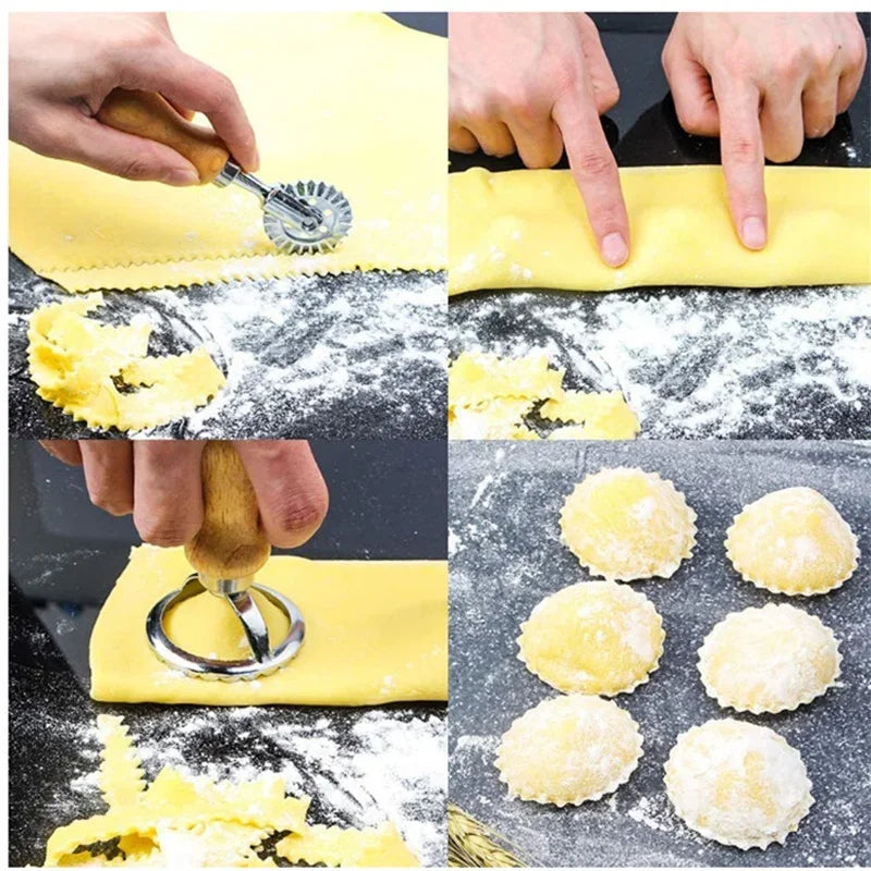 Kitchen Stainless Steel Cookies Cutter Pasta Press Attachment Ravioli