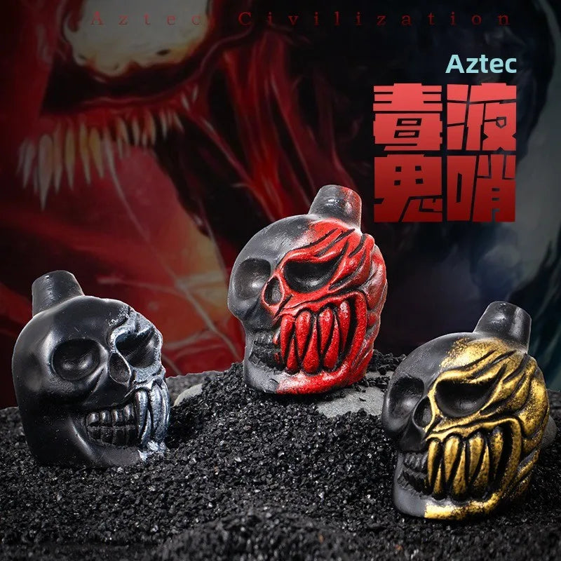 Aztec Death Whistle Party Props Resin Skull Venom Ghost