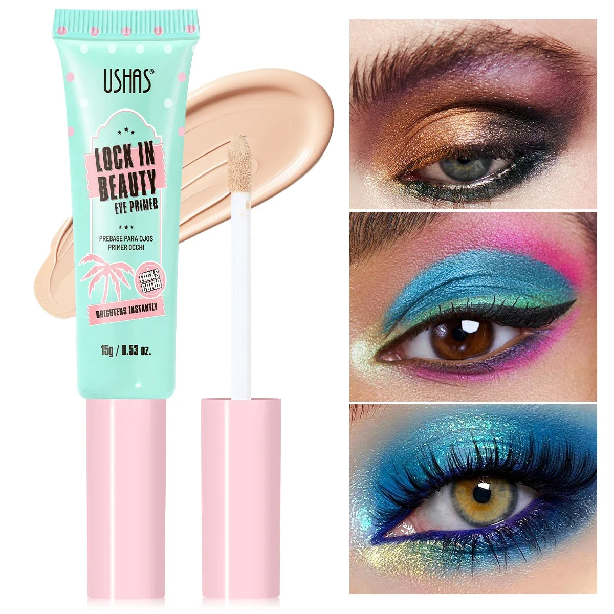 USHAS Eye Primer Cream – Long-Lasting Makeup Base, All Skin Types